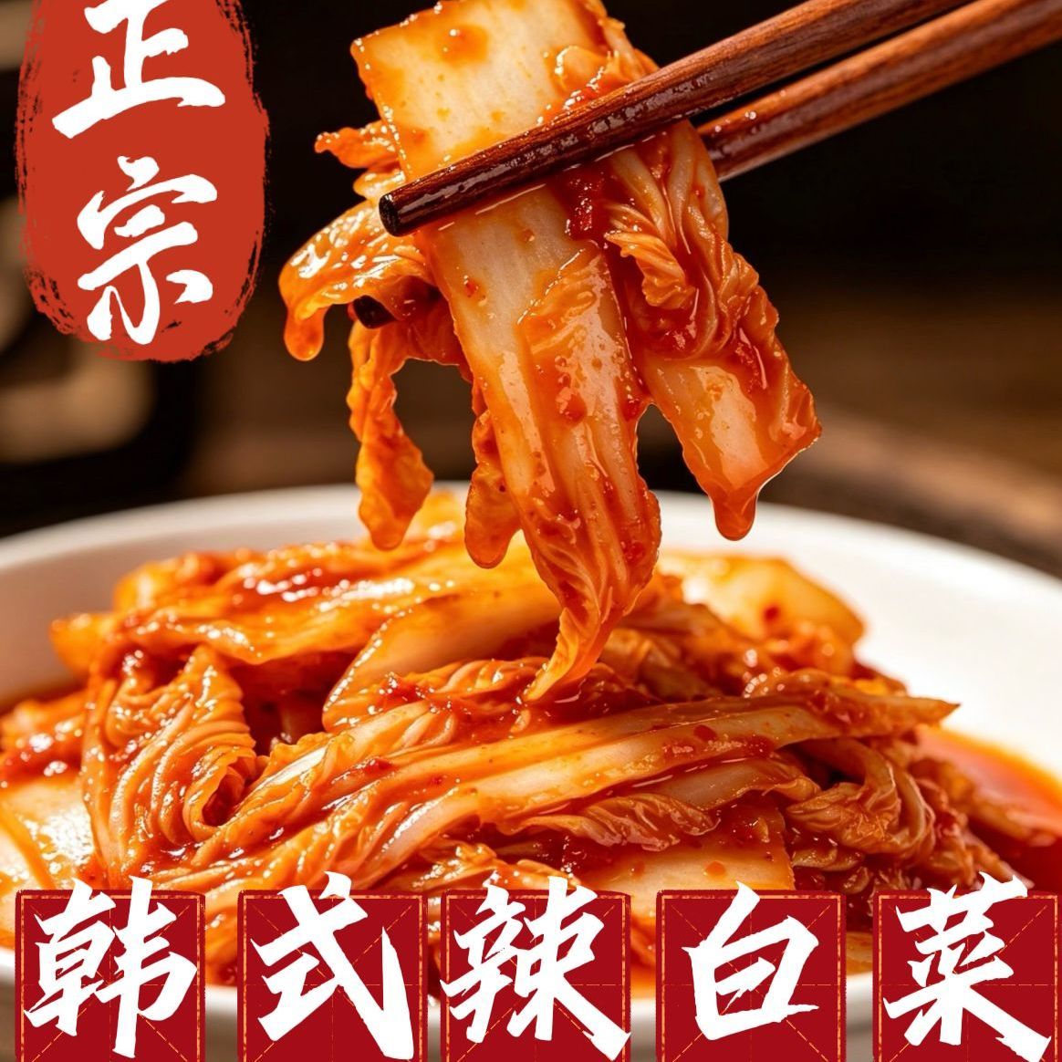 正宗辣白菜韩式泡菜韩国风味东北朝鲜族下饭菜小咸菜腌制酱菜袋装