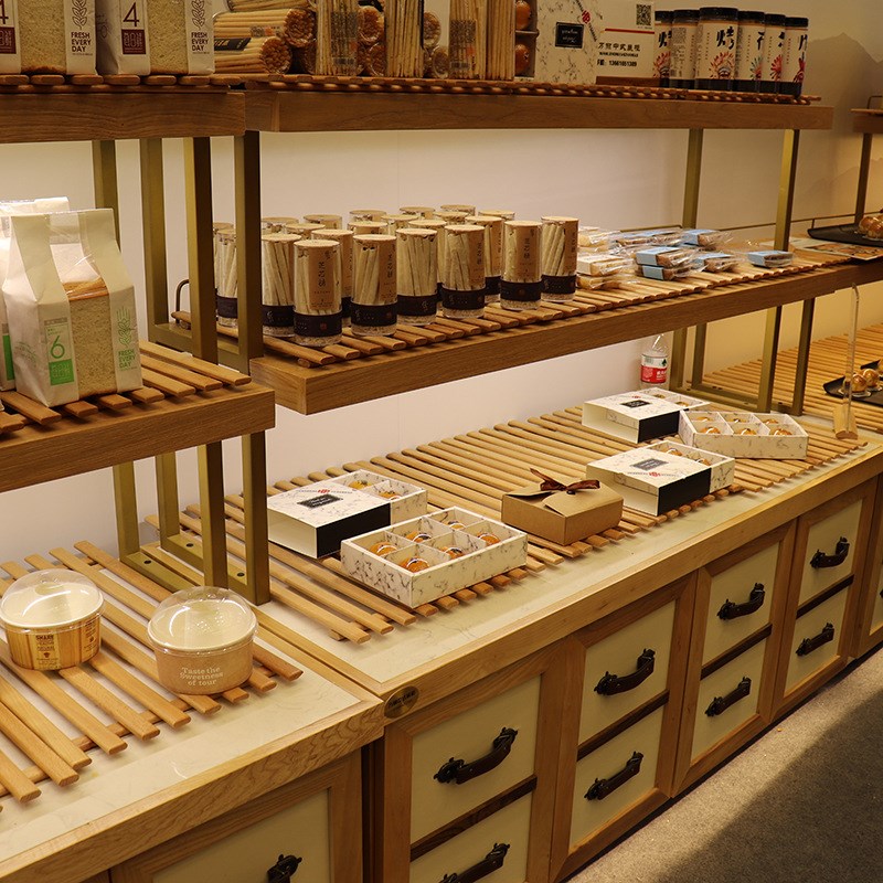 速发面包柜面包展示柜实木铁艺高边柜陈列台抽屉式玻璃展柜蛋糕店
