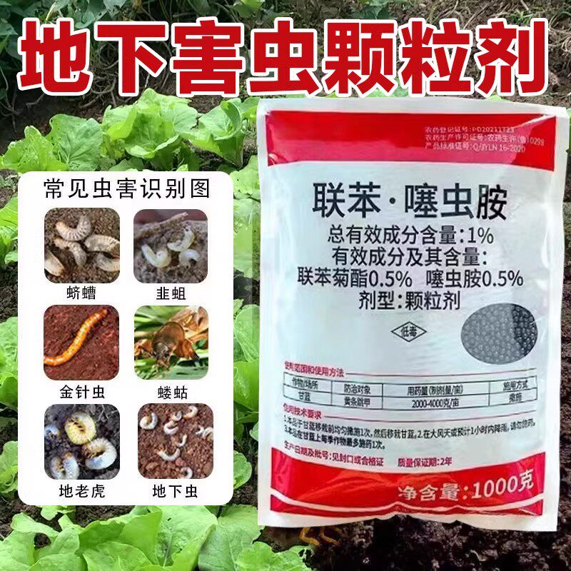 联苯噻虫胺黄条跳甲蝼蛄农药杀虫剂地下害虫农用药撒施型颗粒剂