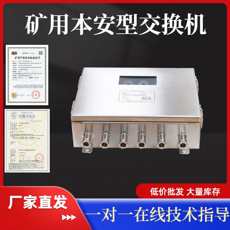 矿用本安型e交换机KJJ12 工业矿用环网交换机 煤矿防爆交换机