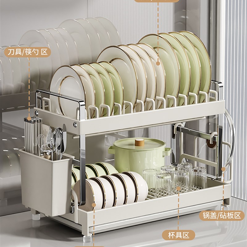 碗碟收纳架沥水碗盘架厨t房置物架家用沥水篮碗架放碗筷盘子收纳