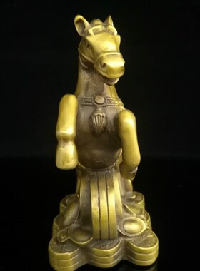 纯铜生肖马铜马风水摆件马到成功B招财办公室客厅装饰工艺品摆设