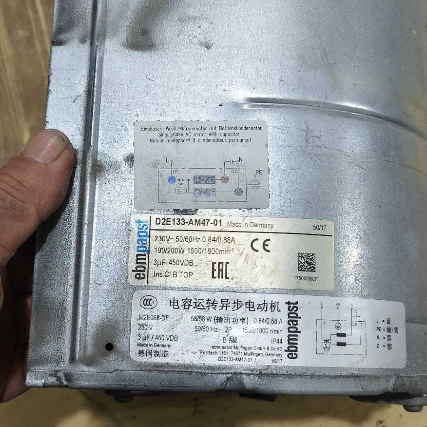 德国ebmpapst风扇 D2E133-AM47-01变频器