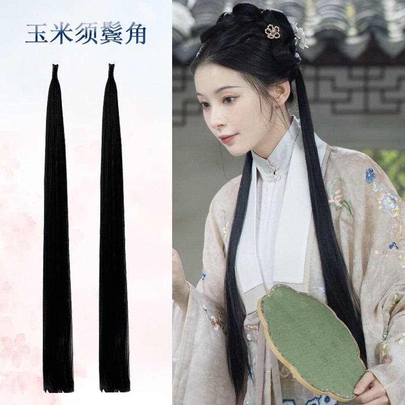 速发海风气质高温丝刘海发束古制明装造型配饰假发日常襦裙假刘古