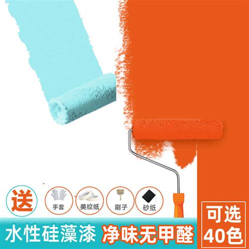 速发彩色内墙乳胶漆环保室内家用自刷墙面翻新脏肟修复油漆涂料矽