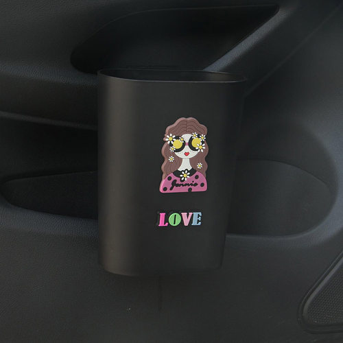 速发车载垃圾桶车内车内用收纳盒可爱挂式多功能垃圾箱袋汽车用品