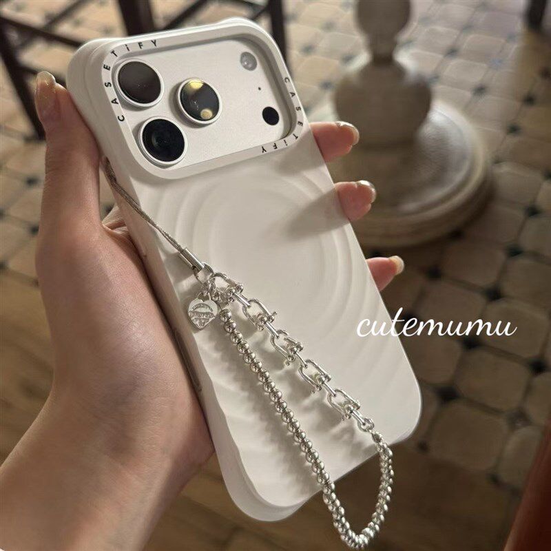 速发韩版链条爱心串珠手机链复古简约挂件相机挂绳is风新款挂饰