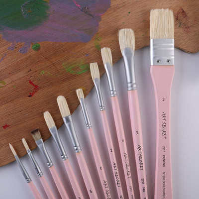 速发美术学生毛画笔初学者猪鬃用笔重庆画具2217学院油画套装