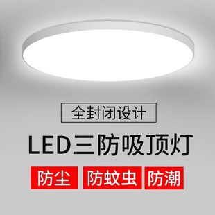led超薄室外户外屋檐屋顶窗台庭院吸顶灯走廊过道大门灯防尘