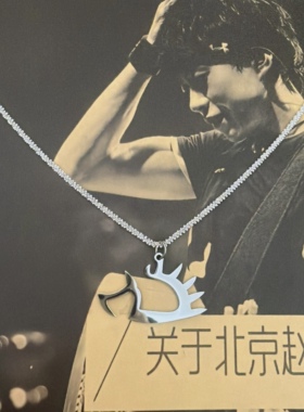 赵雷同款小刺猬项链吊坠钛钢理想LOGO项链音乐节挂件个性项链吊坠