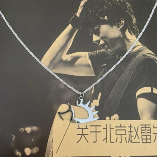 赵雷同款小刺猬项链吊坠钛钢理想LOGO项链音乐节挂件个性项链吊坠