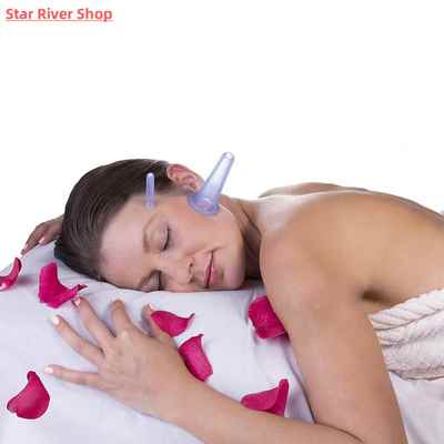 2pcs Silicone Vacuum Cupping Cans Face Massage Cup for Face