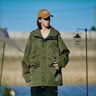堡迪文服饰旗舰店 春秋男士工装连帽冲锋衣户外新款机能风情侣外