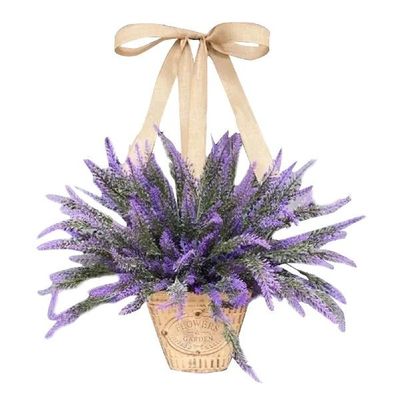 好货Lavender Basket Wreath Summer Welcome Front Door Wreaths