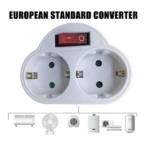 好货Durable Eu Standard Multiple Plug 250v 16a Double Socket