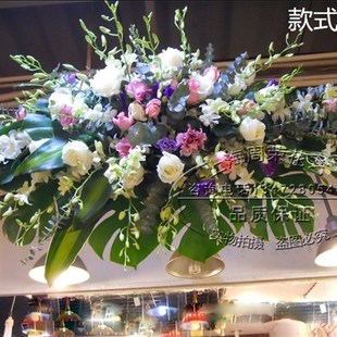 演讲台鲜花签到台花鲜花上海会议台花桌花商务迎宾鲜花同城速递