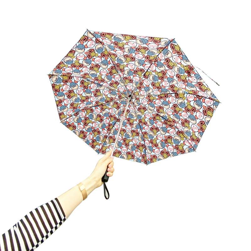 好货黑超奶嘴雨伞 三折手开迷你折叠短骨雨伞防风伞雨伞三折伞 手