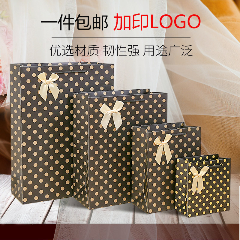 好货现货纸袋手提袋uv工艺定做印刷logo白卡纸礼品袋包装手提袋子