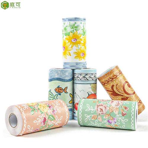 极速腰线自粘壁纸厨房墙贴纸玻璃门防撞贴装饰条瓷砖分割线踢脚板