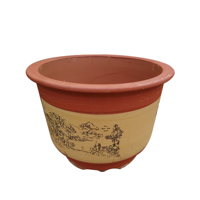 大陶盆 盆口径15-60cm 透气紫砂陶盆 落地大型花盆陶盆 限长沙