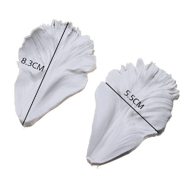2Pcs 8.3*5.5*2.0cm Tulip Petals Flower Petal Silicone