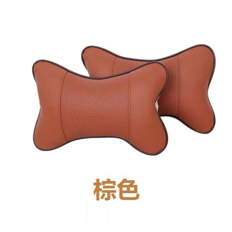 好货汽车座椅头枕护颈枕车用一对四季通用车内皮质枕头靠枕车载用