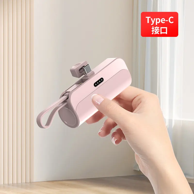 thumbnail for Mini Capsule Power Bank 20,000 Mah Comes with Fast Charging Cable, Ultra-Thin, Compact and Portable, Suitable for Apple and Huawei Xiaomi