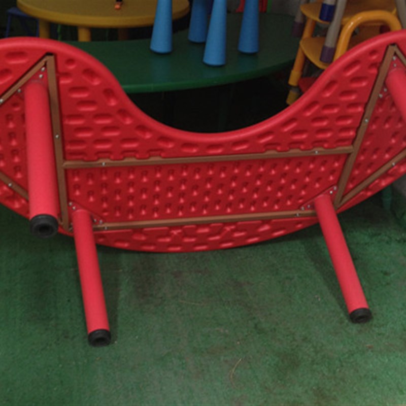 极速幼儿园塑料桌子 月亮桌宝宝学习写字餐O桌老师会议桌扇形桌子