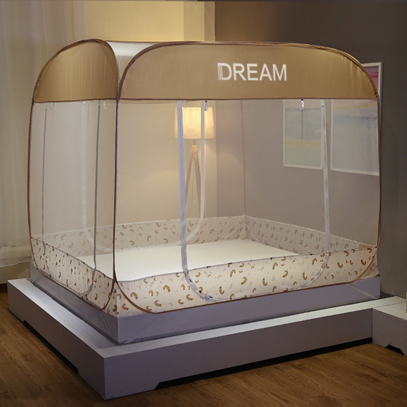 极速20a21新款蒙古包蚊帐家用免安装1.5m/1.8m床公主三开门1.2米