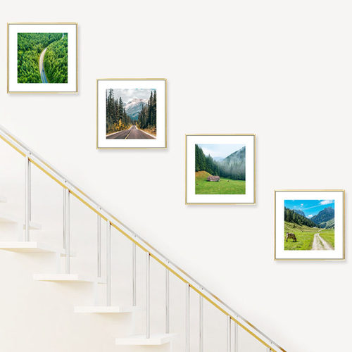 极速客厅背景墙画卧室牀头挂画风景装饰画饭厅办公室现.代简约奶