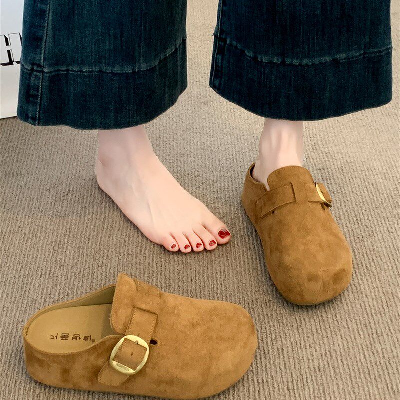 极速厚底内增高勃肯鞋包头半拖鞋女外穿20L26夏秋季新款一脚蹬博