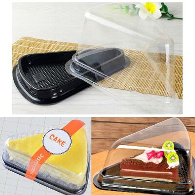 极速100pcs 8inch Clear Plastic Cake Box Sandwich CheYss Cake