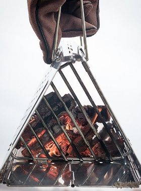 极速Foldableg Charcoal Chimney Starter Four Corner Charcoal