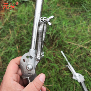极速过河钓擡钓不锈钢双弹簧助力摇D脚地插过江钓座子底座支架渔