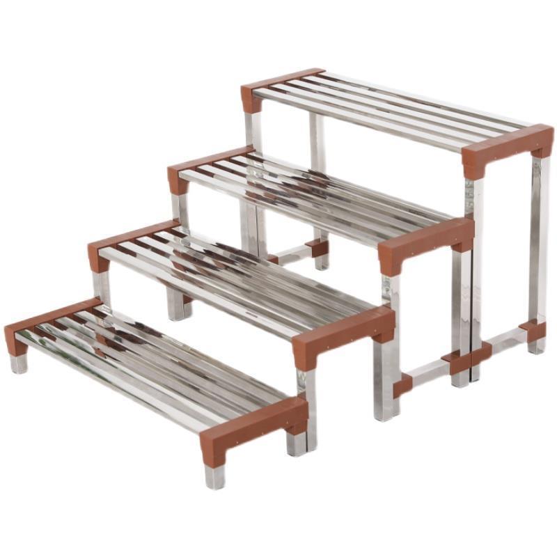 极速不锈钢阳台花架子铁艺梯多落式多地层肉客Q厅置物户外装饰花