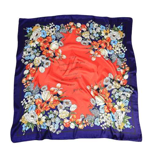 极速Autumn and winter new silk scarf 90*90cm satinV satin la