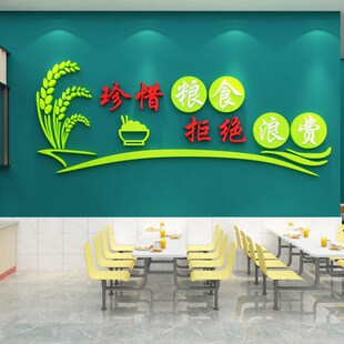 极速食堂标语节约粮食文化墙饭员工饭厅布置拒绝浪费W光碟行动贴