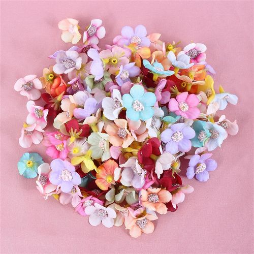 极速50/100Pcs Artificqial Gerbera Silk Flower Head Home Deco
