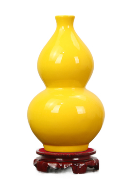 新品景德镇陶瓷器k葫芦摆件中式小花瓶家居客厅玄关酒柜装饰品乔