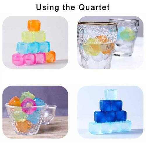 新品10pcs Ice Cubes Rerusable Multicolour Ice Cube Picnic Ke