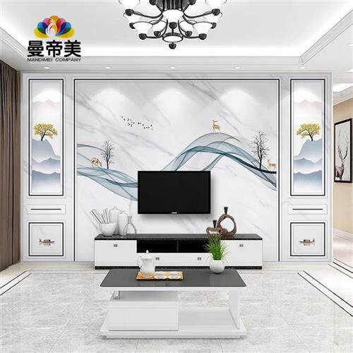 新品3d竹木纤维集成墙板客厅x立体自装快装扣板护墙板电视背景墙