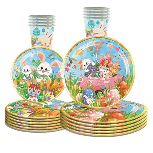 新品Coelho da pscoa descartvel talheres coelho ovYos col