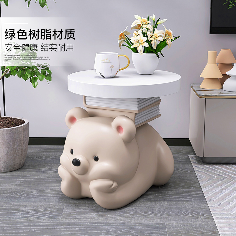 极速奶油风d大熊客厅落地摆件家居饰品电视柜沙发旁茶几床头柜乔