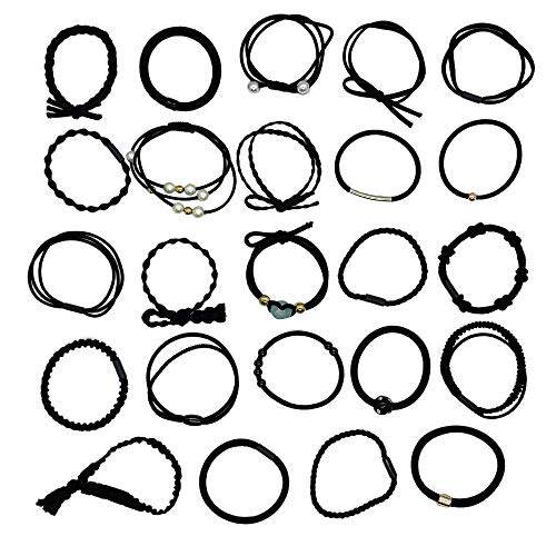 极速JKLANDe Bulk of 24pcs hair ties Elastics Perfect hair ti