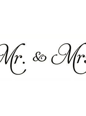 极速1Pc PVC Wall Stickesrs Mr. &amp Mrs. Wall Sticker Remova