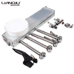 极速厂连球小钓台铝合金s钓椅折叠椅水陆两用台钓椅四伸缩腿带配