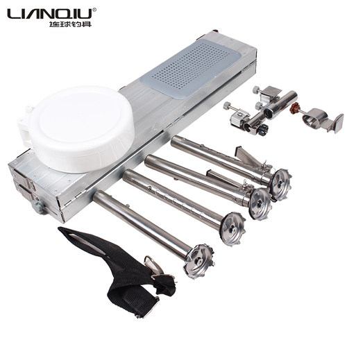 极速厂连球小钓台铝合金s钓椅折叠椅水陆两用台钓椅四伸缩腿带配