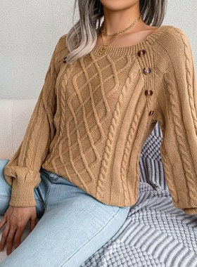 极速2022 Winter Fashion Clothing SoliHd Casual Square Neck B