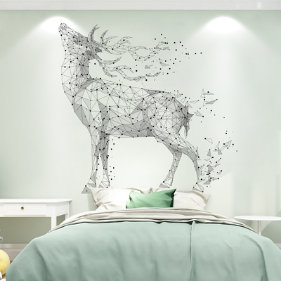 新品创意3d立体墙贴画卧室床头改造电视墙背景墙S装饰贴纸墙纸壁