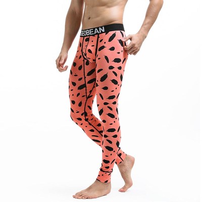 极速Men Long Johns Men Hot Thin ElEastic Line Pants Male Fas